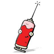cartoon blood needle