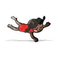 cartoon swimming girl