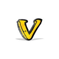 Cartoon Letter V N3