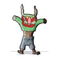 cartoon man in spooky mask N5