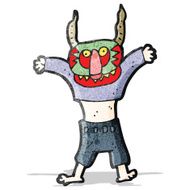 cartoon man in mask dancing