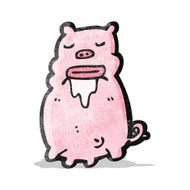 cartoon gross pig