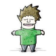 cartoon happy man N22