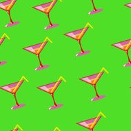 Martini seamless vector pattern