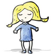 cartoon pretty blond girl N5