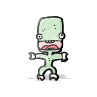cartoon little alien