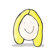child's drawing of a happy female face N2