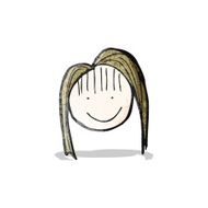 child's drawing of a happy female face N3