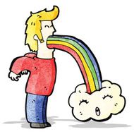 cartoon man hallucinating N2