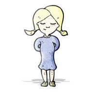 cartoon happy blond girl N3