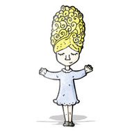 cartoon happy blond girl N4