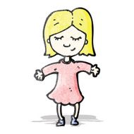cartoon happy blond girl N5