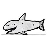 grinning cartoon shark