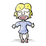 cartoon happy blond girl N6