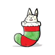 cartoon rabbit in stocking
