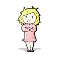cartoon angry blond girl