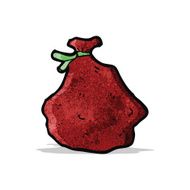 cartoon santa sack