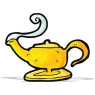 cartoon magic lamp
