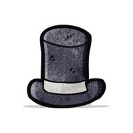 cartoon old top hat N3