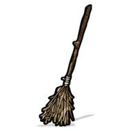 cartoon witch&#039;s broom