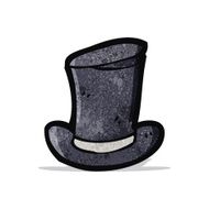 cartoon old top hat N4