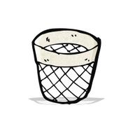 cartoon waste paper basket