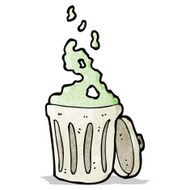 smelly rubbish bin cartoon N2