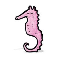 cartoon pink sea horse N3