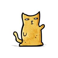 cartoon cat waving