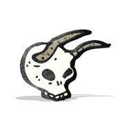 cartoon horned skull N4