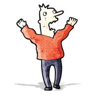 cartoon frightened man N12