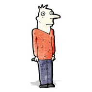 cartoon frightened man N13