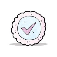 cartoon tick sign