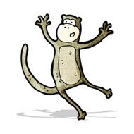 cartoon jumping monkey