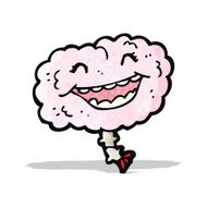 gross cartoon laughing brain