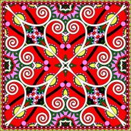 Traditional ornamental floral paisley bandanna N76