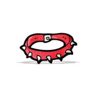 cartoon spiky dog collar