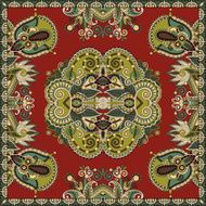 Traditional ornamental floral paisley bandanna N103