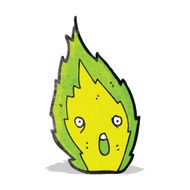 cartoon green flame N4