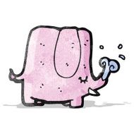 cartoon pink elephant N11