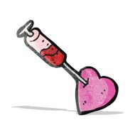 cartoon injected heart