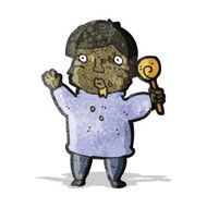 cartoon greedy boy