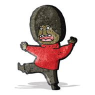 cartoon man karate kicking