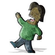 cartoon self important man talking