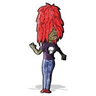Cartoon Girl With Red Hair N9