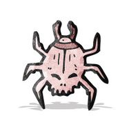 spooky skull beetle cartoon