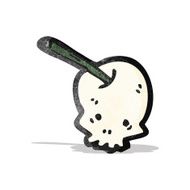 cartoon skull cherry