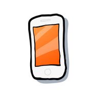 White mobile phone