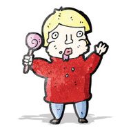 cartoon greedy boy N2