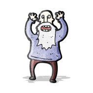 cartoon frightened old man